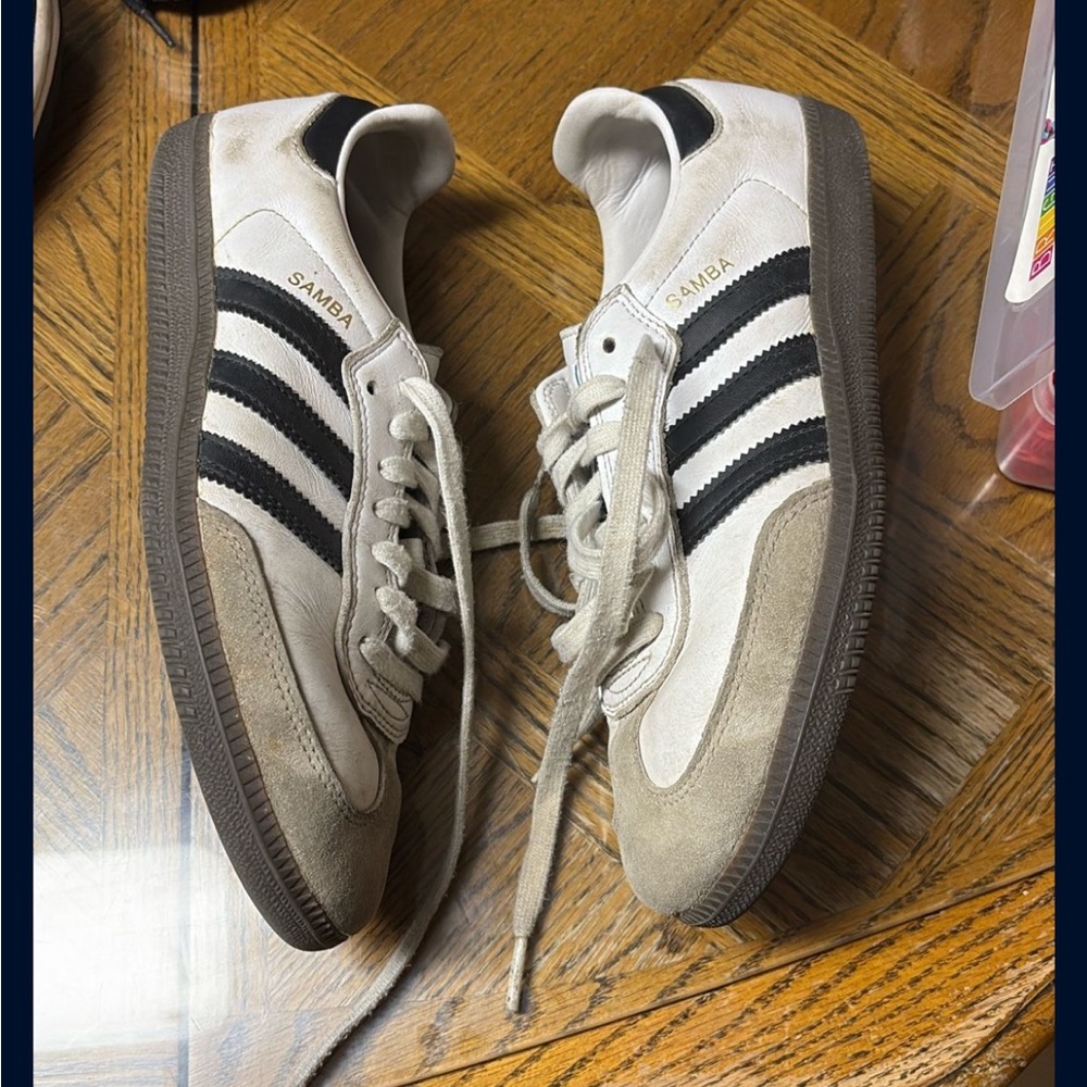 Adidas Samba White and Black Sneakers